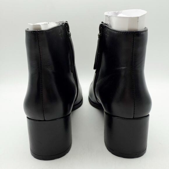 Naturalizer Womens Bay Bootie US 9 Wide EU 40 Black Leather Waterproof NWOB - Picture 10 of 13